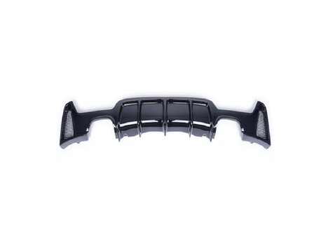 BMW 4 SERISI F32 - F36 UYUMLU 2014-2019 M DIFUZOR CIFT CIKIS KALIN PIANO BLACK